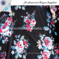 Beautiful woven floral printed satin fabric